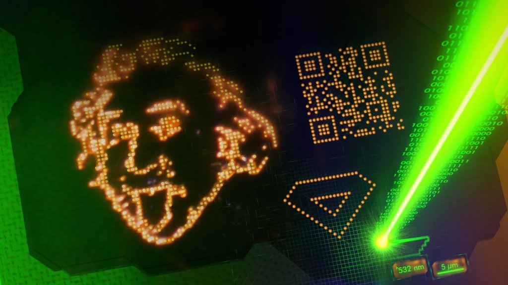 Scientists sculpt Einstein onto a crystal using only light | ScienceDaily
