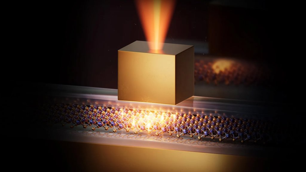 Nanoscale trick makes “dark excitons” glow 300,000 times stronger | ScienceDaily