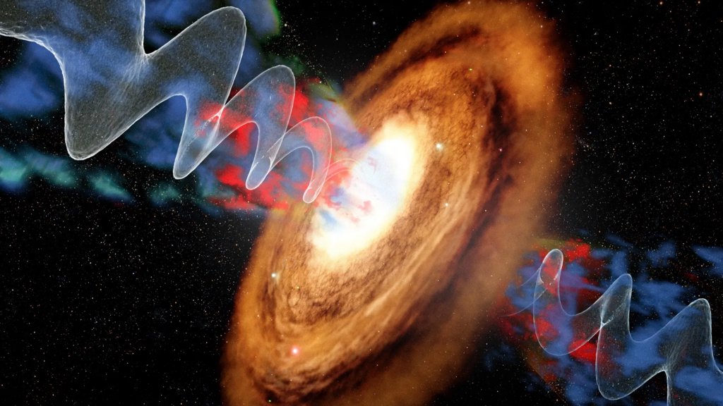 10 quintillion hydrogen bombs every second: Webb detects massive galactic eruption | ScienceDaily
