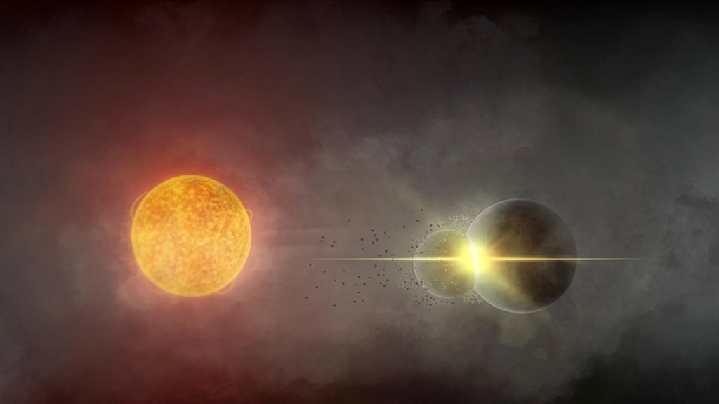 Astronomers think they just witnessed two planets colliding | ScienceDaily