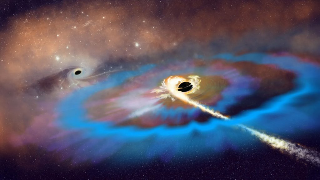 Rogue black hole shocks astronomers with record radio blast | ScienceDaily