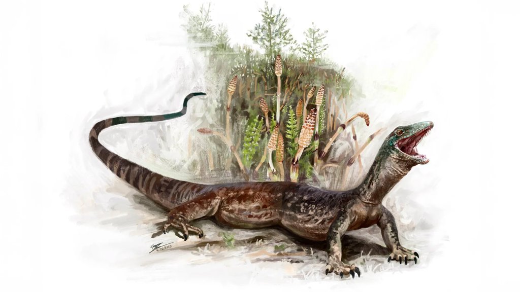 Scientists uncover a mysterious Jurassic lizard with snake-like jaws | ScienceDaily